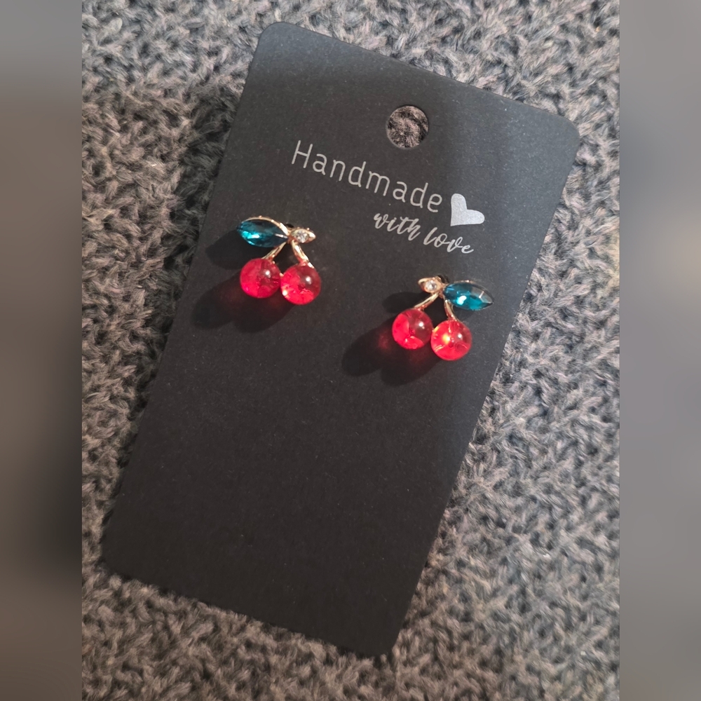 🥳4/$20  #28  Cherry Earrings - Made With Hypoallergenic Steel